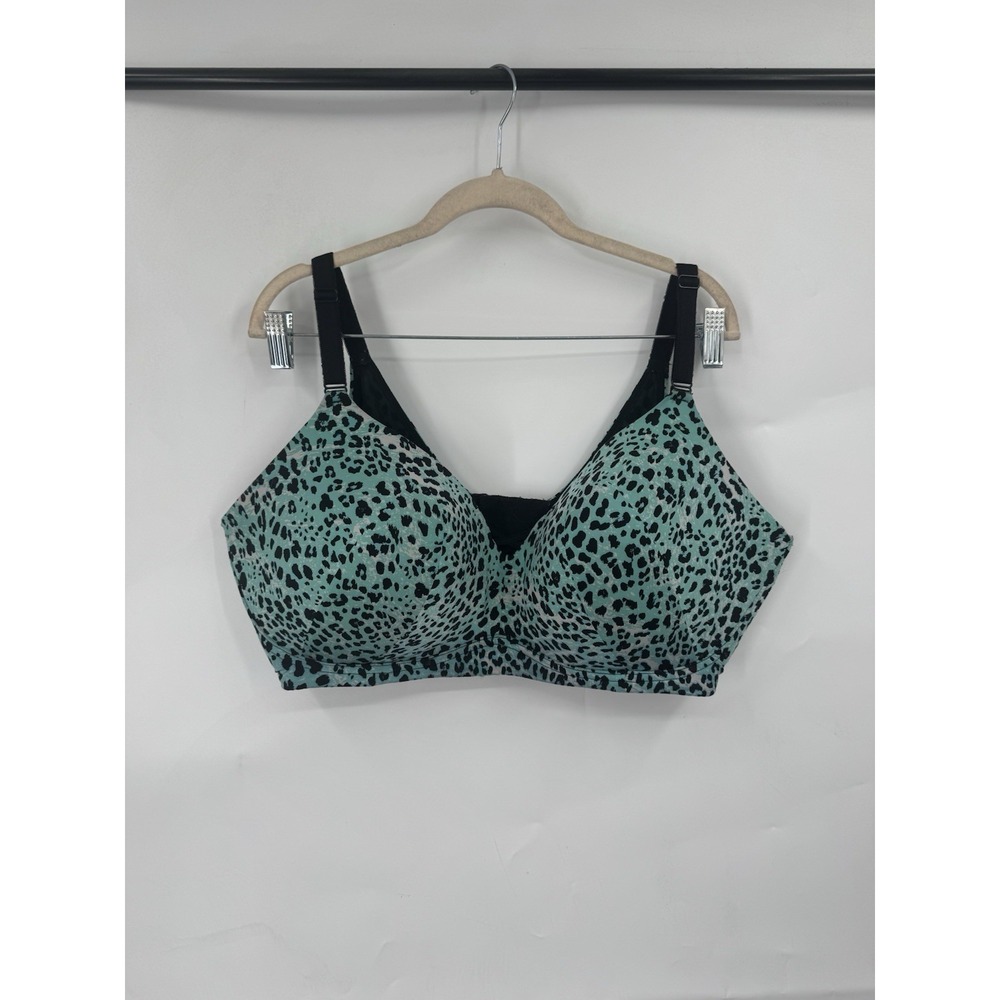 Torrid Curve Animal Print Padded Wired Bra Women 46DDD Blue Lisa Frank Retro